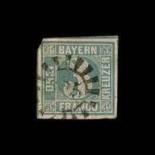Germany, Bavaria, Scott 2a, Numeral, 1849, used, 112654