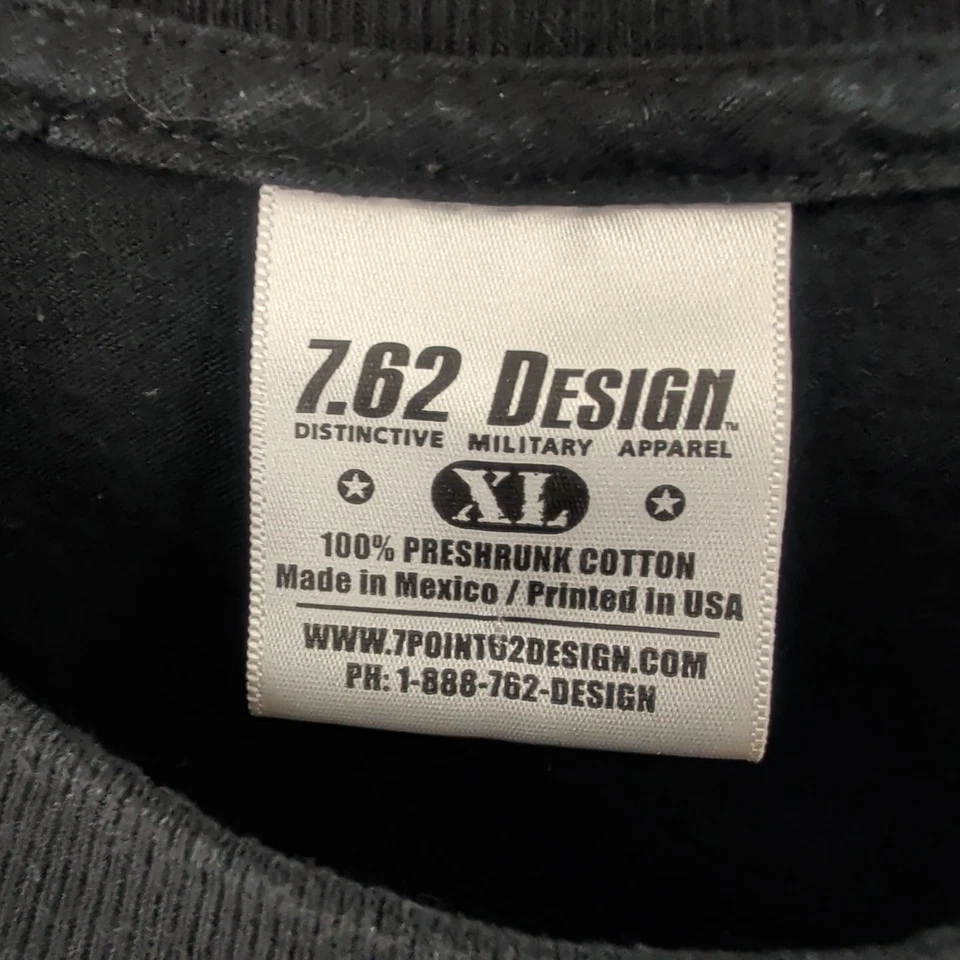 Camiseta De Colección 7.62 Diseño Preencogido Y2K Marina de los Estados Unidos Alta Tecnología Negra Talla XL Foto 4 de 4