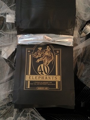 Garrison Lane Elephants 3.5/7g Mylar Bags   50 Qty