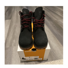 Image of Timberland Premium 6 Inch Waterproof Boot Black Nubuck Boys UK 1.5 TB0A2KXR001