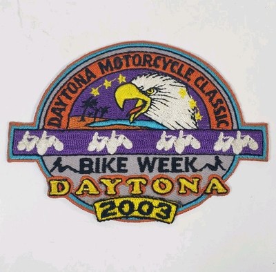 Daytona 2003 Orange Eagle Patch For Daytona Bike Week- 4.25x3 inch (i34)