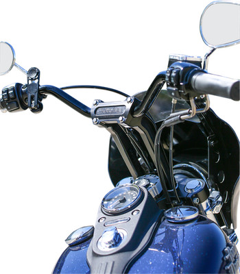 THRASHIN SUPPLY CO. Handlebar Risers 9-1/2'' Rise Black Pullback TSC-9525-1