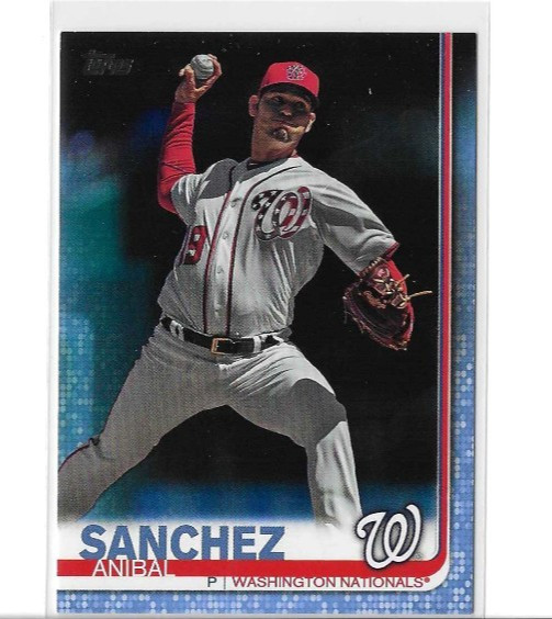 Anibal Sanchez 2019 Topps Update FATHER'S DAY BLUE SP #176 NATIONALS 26/50