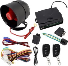 Universal 12V Car Alarm System Keyless Entry with Remote Siren Sensor