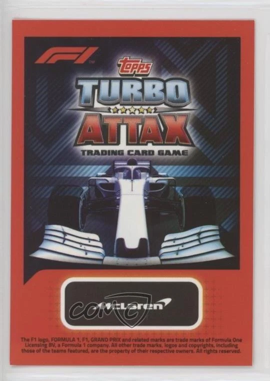 2020 Topps F1 Turbo Attax Superstars Topps India Lando Norris #161 Rookie RC - Image 2 of 2