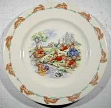 Royal Doulton BUNNYKINS Bone China RIVERBANK FUN  6-1/2" Diameter PLATE