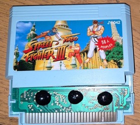 FAMICLONE/ FAMICOM- STREET FIGHTER III TURBO 56  PEOPLE MARIO-JY-042 Dendy RARE!