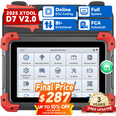 XTOOL Scanner D7 V2.0 Car Bidirectional Diagnostic Scan Tool Key Programmer
