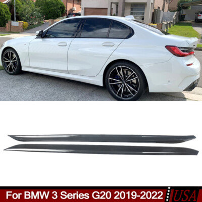 Performance Side Skirts Pair Carbon Fiber Look For BMW G20 330i M340i 2019-2022