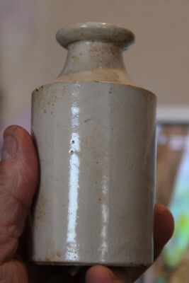 Antique, 4 1/2'', Beige, Stone, Glazed, Product/Polish, Bottle, Item# A - 5039