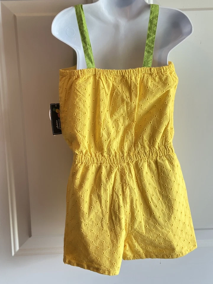 NWT Toddler Girls 5T Gymboree Pineapple Punch Eyelet Shorts Romper Outfit - Image 2 of 4