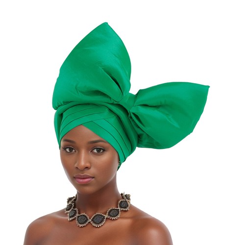 African Bowknot Hijab Hats Auto Gele Headtie Cacner Chemo Arab Nigerian Aso Oke - Bild 18 von 47