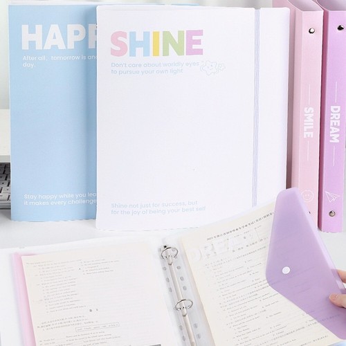 Loose Leaf File Folder A4 Work Collection Organizer Office Student Supplies