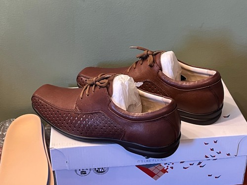 Hoopoe Men's Brown Wide Diabetic Dress Shoes W8 w/ Orthopedic Insoles NEW IN BOX - Picture 9 of 20