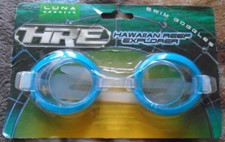 Hawaiian Reef Explorer Luna Goggles Blue Swim Goggles New FACTORY SEALED