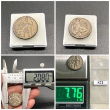 (7.76g) Anceint kushan Empire silver coin Vima Kadphises Tetradra very Rare #S72
