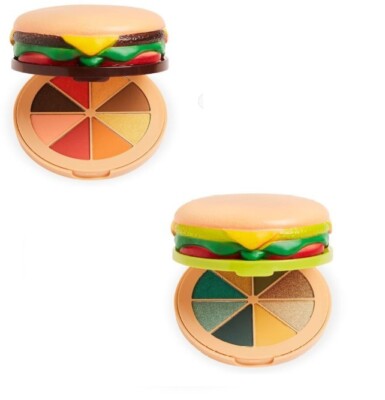 2 x I Heart Revolution Burger Lidschatten Palette Make-Up Set Damen, 2 Style Set