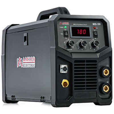 AMICO MIG-180, 180A MIG/MAG/Lift-TIG/Stick Arc Combo DC Welder, Compatible Spool