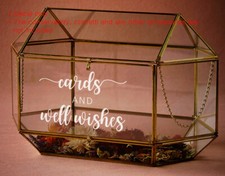 Cards and Well Wishes Wedding Anniversary Wishing Well Sign Decal Vinyl Sticker