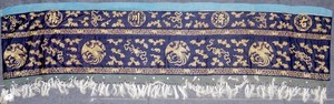 238x70 CM ANTIQUE CHINESE CHINA SILK EMBROIDERY HANGING PANEL PHOENIXES