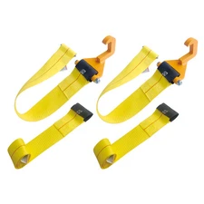 2 PCS 4" x 3' Tow Hook Roll Off  Winch Strap Assembly w/ 2 Free 4"x3' straps