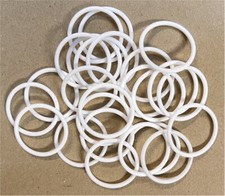 AS568-123 PTFE (Teflon) White 55 Duro O-Ring, 1-3/16"ID x 1-3/8"OD x 3/32"CS