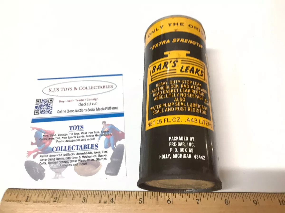 Old Vintage NOS Bar's Leaks Radiator Stop Leak Can Bar Stop