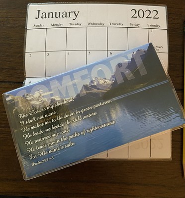 2021-2022 Planner 2 Year Purse Pocket Calendar Monthly COMFORT psalm 23