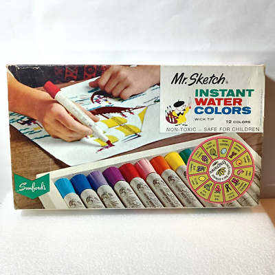 Sanford's Mr. Sketch Instant Water Colors vintage box of 12