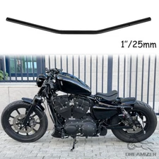 1" 25mm Black Motorcycle Drag Bar Handlebars For Harley Sportster 1200 883 Iron