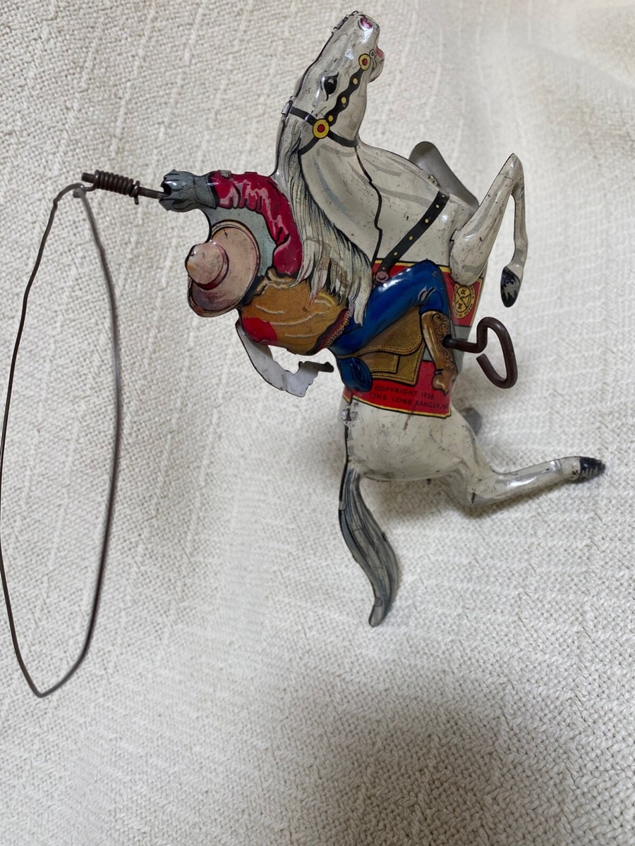 Marx Lone Ranger 1938 Hi-Yo Silver Roping Horse Tin Litho
