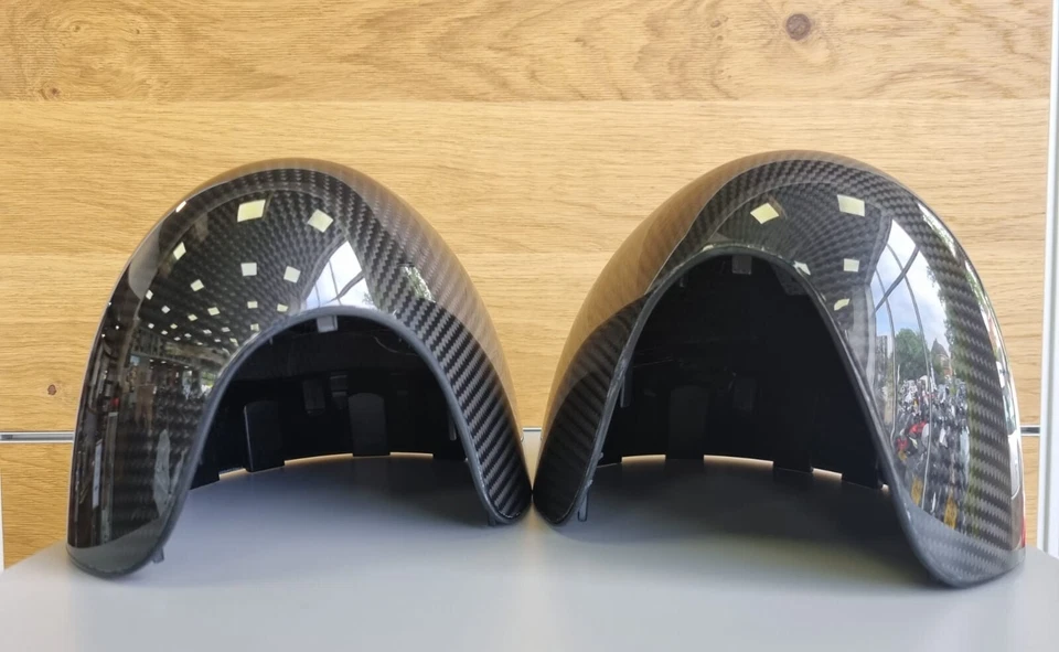 SET CALOTTA SPECCHIETTO ORIGINALE MINI F56 F55 F57 FIBRA DI CARBONIO P/N 51142354960 & 961 - Immagine 3 di 4