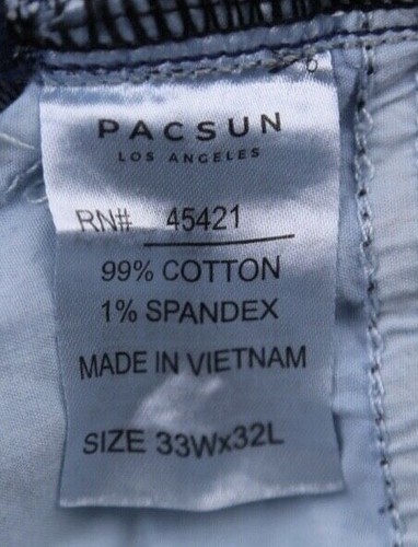 Pantalones de mezclilla para hombre Pacsun ajustados cómodos elásticos apilados talla 33x32 (MSR 33x33) - Imagen 5 de 8