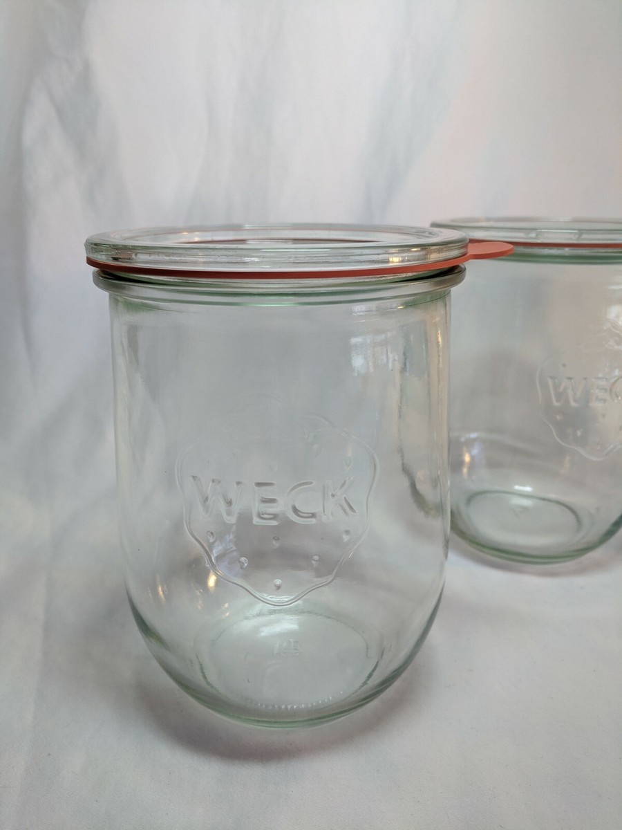 Weck Canning Jars 1 liter Rundrand-Glas 100 Clear Mold Jar set of 3 new seal