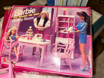 バービービンテージ☆ Barbie Mattel キッチンセット 1995年 1995 Vintage Mattel Barbie So Much To Do Dining Room Set