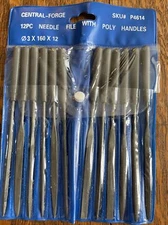 12pc Needle File Set with Poly Handles & Pouch ~ Model #P4614