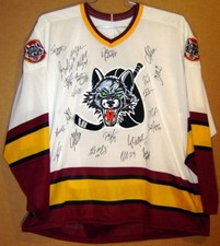 CHICAGO WOLVES No #s White AMERICAN HOCKEY LEAGUE AUTOGRAPHED AHL JERSEY