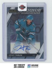 2023-24 O-Pee-Chee Platinum Rookie Auto Henry Thrun #R-HT San Jose Sharks