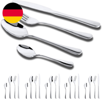 Besteck Set 6 Personen, 24 Teilig Besteckset, Inkl Messer,Gabel LöFfel Und Desse