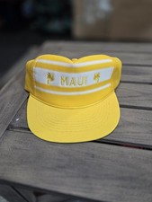 Maui Hawaii Intercontinental Imports Honolulu Vintage Men  s Trucker Snapback Hat