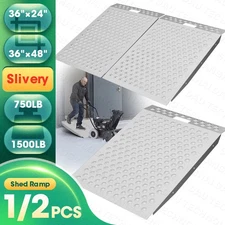 VNN 36" x 48" Shed Ramp for Riding Mower & Lawn Anti-Slip Punch Plate Ramp 1/2PC