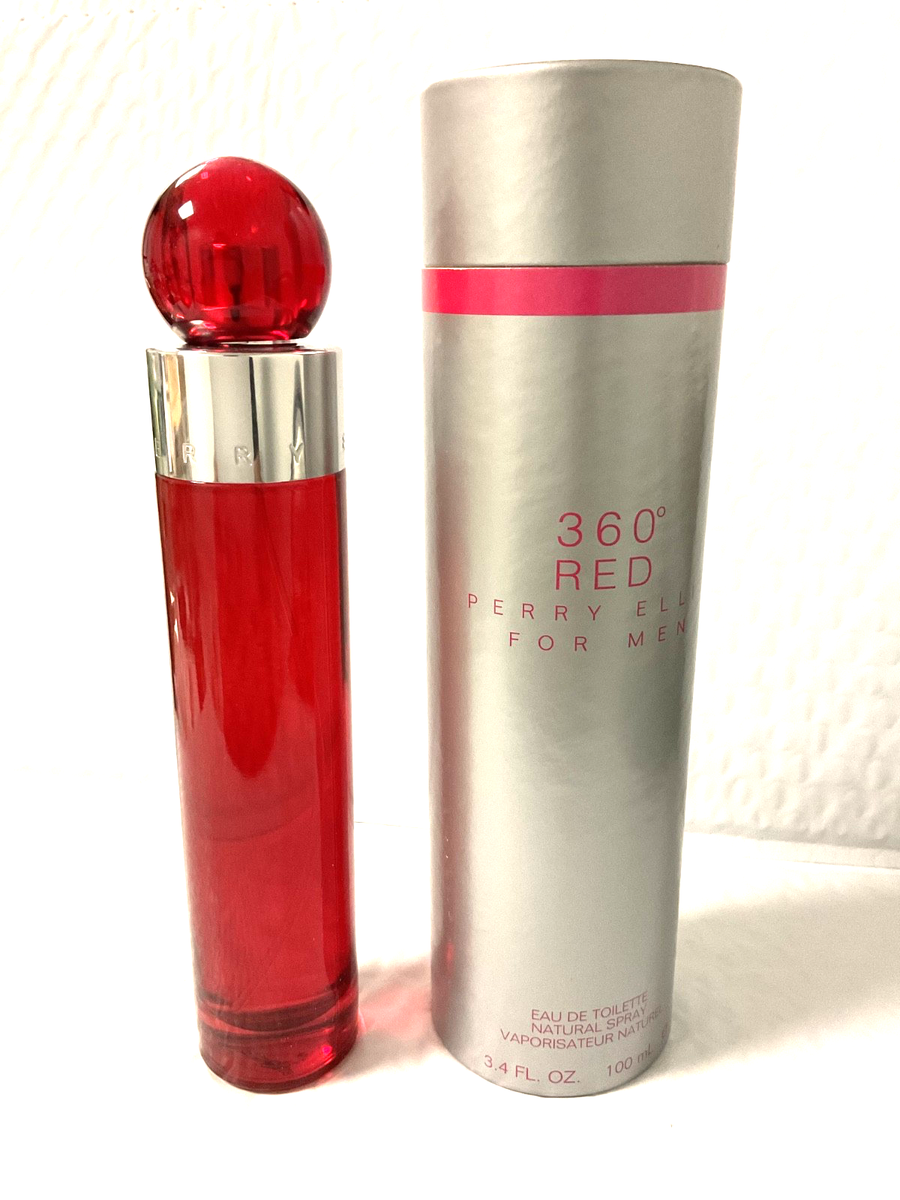 360 Red by Perry Ellis For Men 3.4 oz Eau de Toilette Spray New In