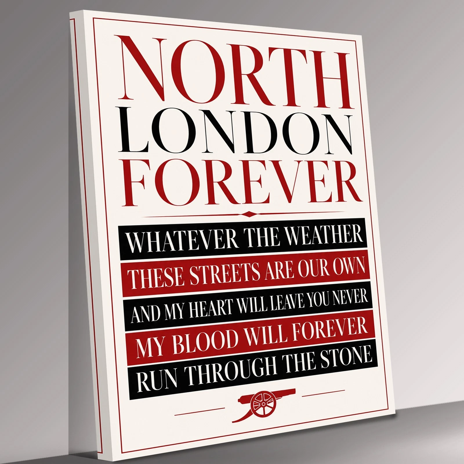 Arsenal North London Forever Football Song Modern Canvas Print Wall Art Picture