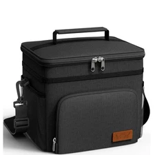 HOTOR Insulated Lunch Box for Men & Women - Leak-Proof Cooler Lunch Bag with 4 P