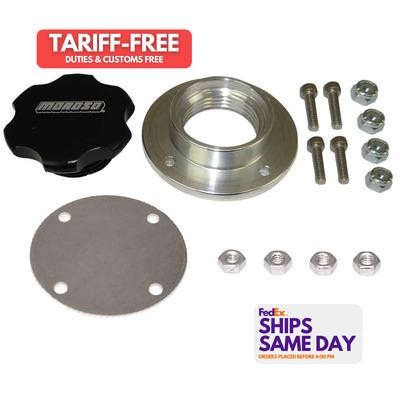 Moroso 68485, Kit Black Aluminum Valve Cover Oil Fill Kit - Bolt-On Performance