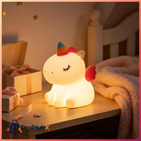 Nachtlicht Unicorn Dimmbar Mit Timer Touch-Steuerung Silikon Lampe FüR Kinder