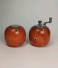Vtg Pepper Grinder & Salt Shaker William Bounds Pepart Taos New Mexico Wood GUC