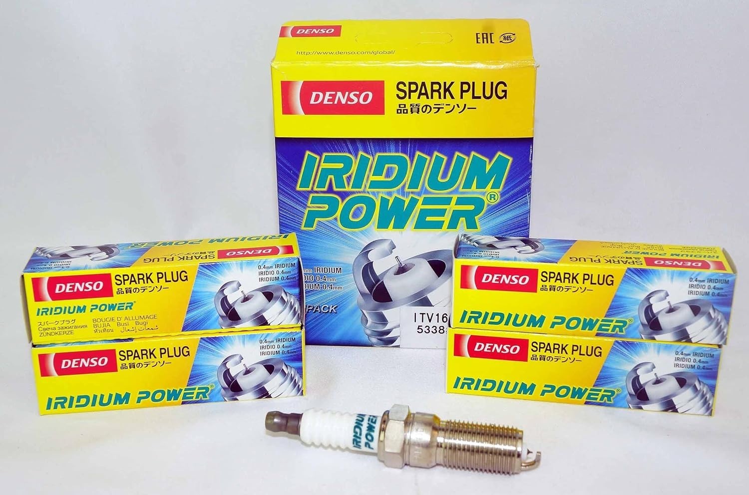 DENSO # 5338 IRIDIUM Power Spark Plugs - ITV16-4 PCS  NEW 