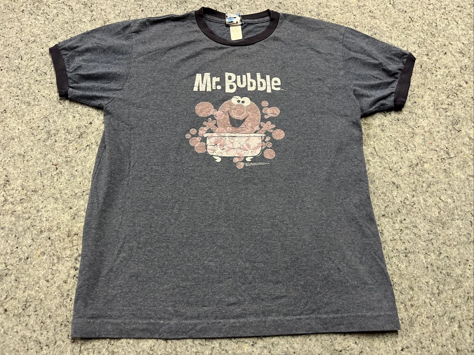 Camiseta vintage Mr Bubble 2003 con timbre para mujer L dibujos animados Blue Coastal Concepts Foto 2 de 4