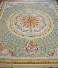Gorgeous Aubusson 11'8" x 15' French Design Tapestry Hand Woven Wool Large Rug